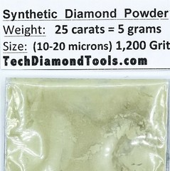 TechDiamondTools Diamond Powder 1,200 Grit 10-20 Microns, 25 cts = 5 Grams