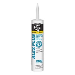 DAP 18156 Alex Plus Clear Acrylic Latex Low VOC Caulk 10.1 oz. (Pack of 12)