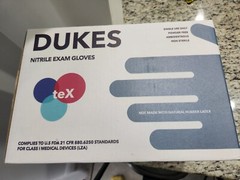 LARGE-DUKES NITRILE EXAME GLOVES – FOR MEDICAL & GENERAL USE (CASE OF 10 boxes) 