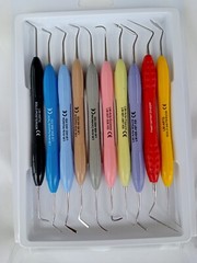 10 Pcs Dental LM Arte Composite Filling Instruments Silicone Handle Reusable