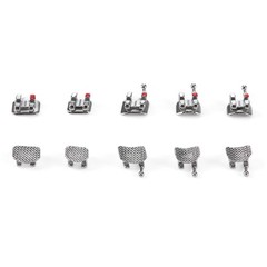 20 Pcs Dental Orthodontic Brackets Braces Mesh Base Mini Roth 018 345 Hooks