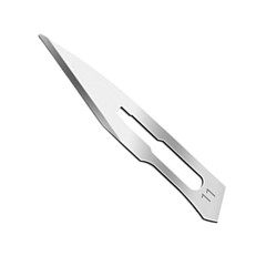 Box of 100 Sterile Surgical Blades #11 – Individually Foil Wrapped, Carbon Steel