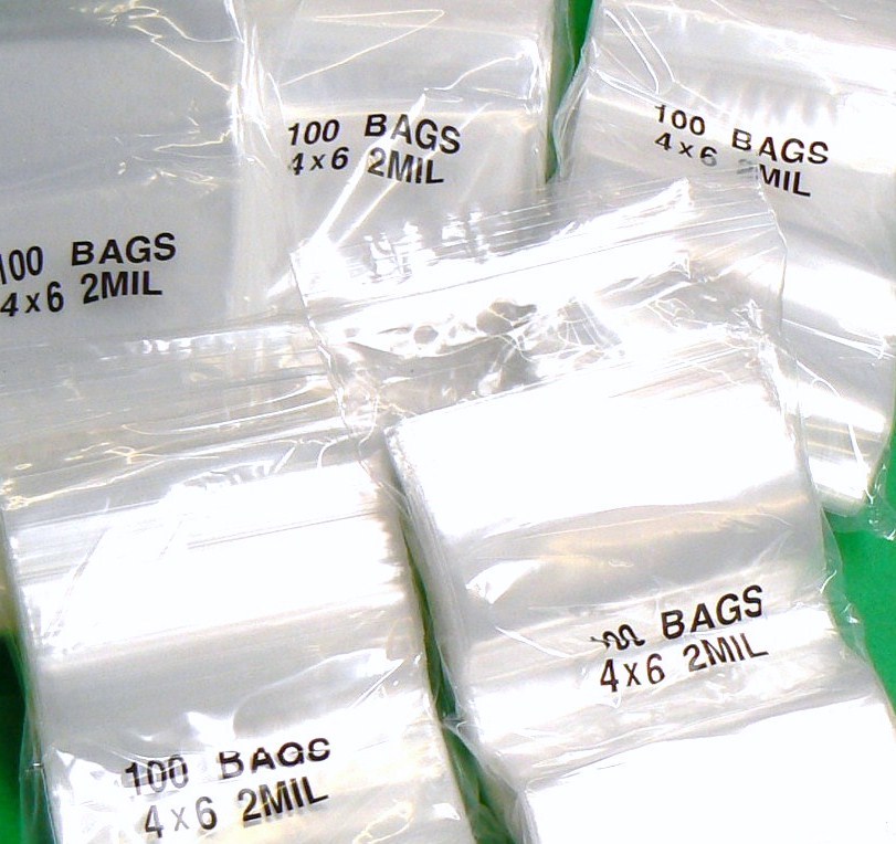 4×6 Zip Seal Lock Bag 2mil Clear Baggies 4” x 6” Slide Lock 700 Bags