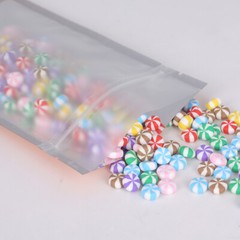 100 Flat Clear/Silver/Gold Metallized Foil Resealable Bags 8.5x13cm (3.3×5.1″)
