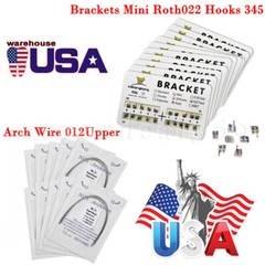 Dental Orthodontic Bracket Braces Roth/MBT 345 Hooks /Super Arch Wire Niti Round