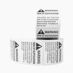 Innovative Haus 5 Rolls x 500 Labels (2,500 Total) Risk of Suffocation Warning
