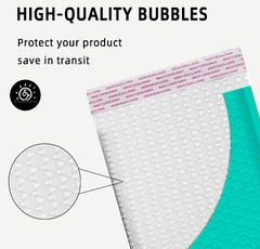 #4 9.5×14.5 Poly Bubble Mailers Padded Envelope Shipping Bag Teal 5-1000 Pieces