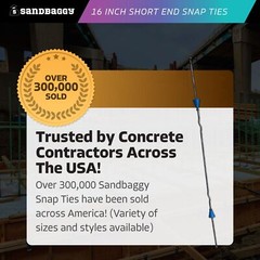 Sandbaggy 16″ x 4 ¾” Standard Snap Ties For Concrete Forms (Short End)