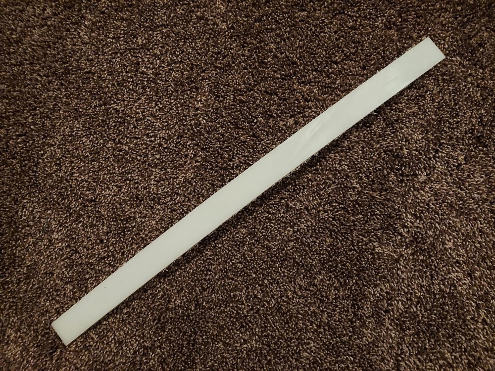 UHMW PE White .188″ (3/16″) Thick x 18″ Length x 1″ Wide strip