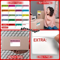 3”x2” Moving Labels for Boxes Color 3″x2″, Stickers Sheets