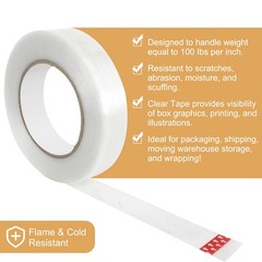 10 Rolls Filament Reinforced Strapping Fiberglass Tape 5.9 mil – 1 in. x 60 yds