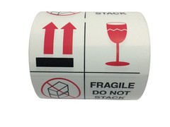 Shipping Labels 4×4 Fragile Do Not Stack 500 labels per roll 1-12 Rolls