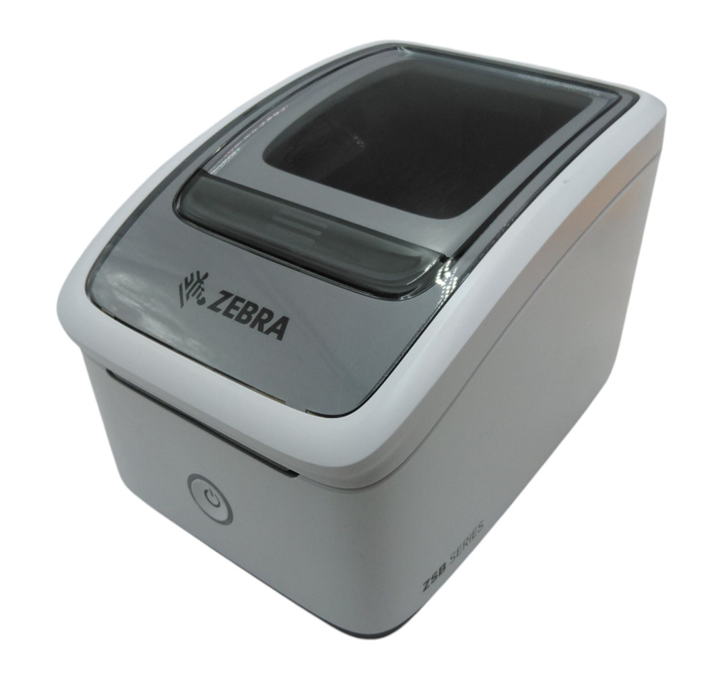 ZEBRA BARCODE LABEL PRINTER | WHITE | ZSB-DP12N | NO POWER CABLE