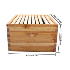 4 Layer 10 Frame Bee Hive Beeswax Coated Includes Beehive Frames and Foundations