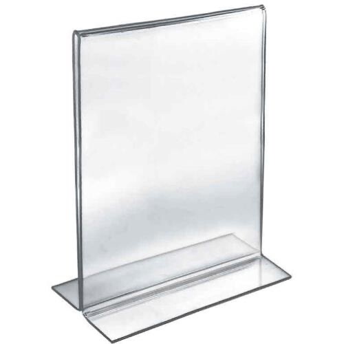 10 pack Azar Displays 152714 8.5-Inch x 11-Inch Height Double-Foot Acrylic Sign