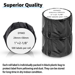 1-50PK 500 Labels Per Roll 1″ x 2-1/8″ for DYMO 30336 LabelWriter 4XL 25mmx54mm