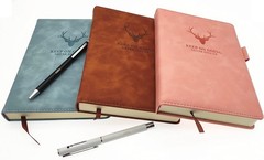 Deer Head Faux Leather Journal – Premium Hardcover Notebook, 100 Ruled Pages