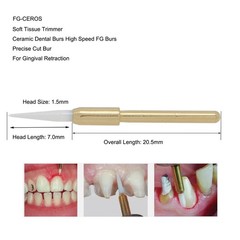 Dental Surgical Ceramic Soft Tissue Trimmer Bur for Gingivectomy 4PCS