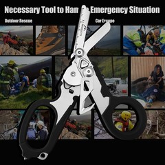 6 in 1 Multifunctional Trauma Shears Foldable Stainless Steel emergency response