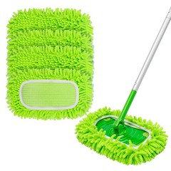Ashsajkd Reusable Microfiber Wet & Dry Sweeping Mop Pads for Swiffer (4-Pack)