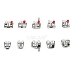AZDENT Dental Ortho Metal Brackets Mini/Standard Roth/MBT 018/022 Hooks 3/3-4-5