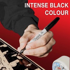 Permanent Markers, Fine Point, Black, 12 Count
