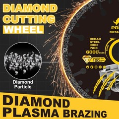 3″ Diamond Cut Off Wheel 3 Pack, Metal Cutting Disc 3/8″ Arbor Die Grinder 6000+