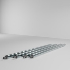 Galvanized Steel Leg for Work Tables. 24 in. Legs | Set of 4 Legs