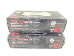 (~180 Pc) HOURGLASS Fortis500 Low Derma Nitrile Exam Gloves – XSmall Matte Black