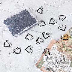 100 PCS Love Heart Shaped Paper Clips, Decorative Paper Clips, Heart Paper Cl…