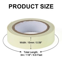 Green Glow in The Dark Tape, 6-8H Long Lasting Fluorescent 0.5″ x 10FT,
