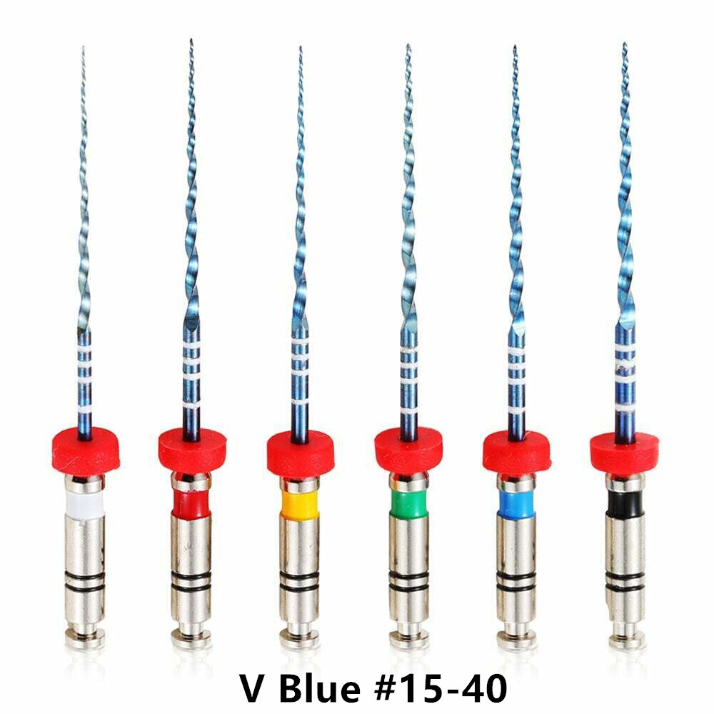 V Blue Dental NiTi Rotary Endo Files Heat Activated Endodontic Files #15-#60