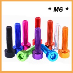 M6 Aluminum Alloy Allen Hex Socket Cap Head Screws Bolts Thread Length 8mm- 40mm