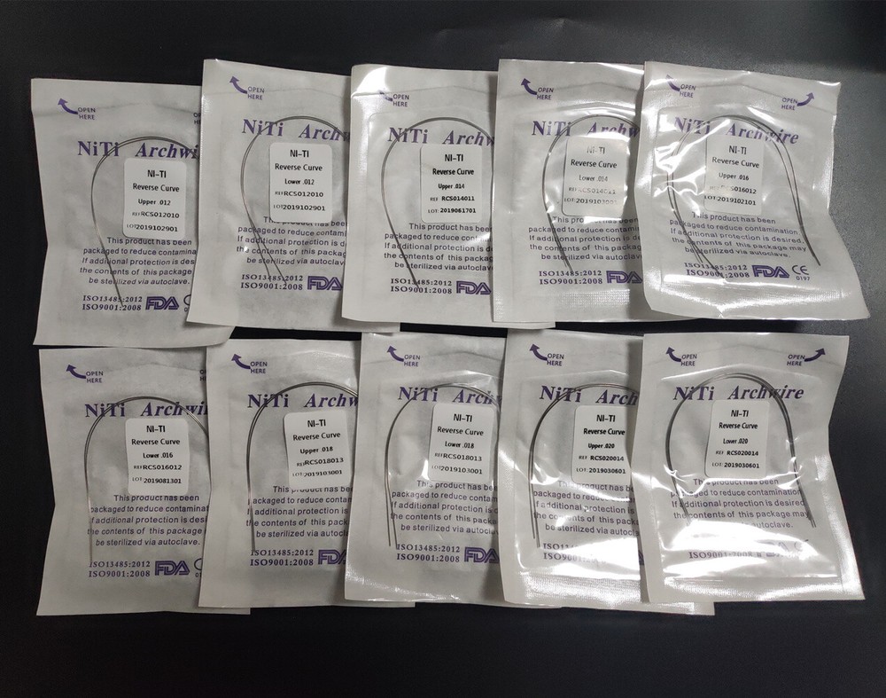 Dental Orthodontic Reverse Curve Arch Wire Niti Super Elastic Round