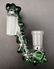 14mm Emerald Green Glass Drop Down Attachment Adapter