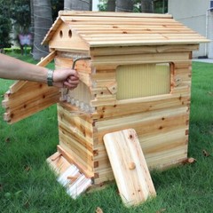 Upgraded 7 Auto Reap Honey Frame + Wooden Bee Hive House Comb Beehive Box Kit