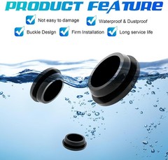 125PCS Rubber Plugs for Round Holes, Black Rubber Hole Plugs, Various…