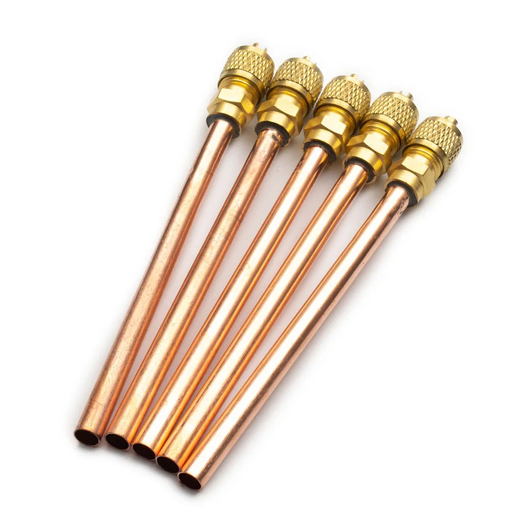 5PCS Air Conditioner Refrigeration Access Valves Copper Tube Filling Part Home D