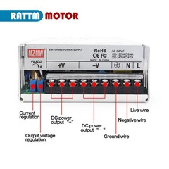 〖US〗600W 12V 24V 36V 48V 60V 72V DC Switching Power Supply PSU for LED/CCTV/CNC