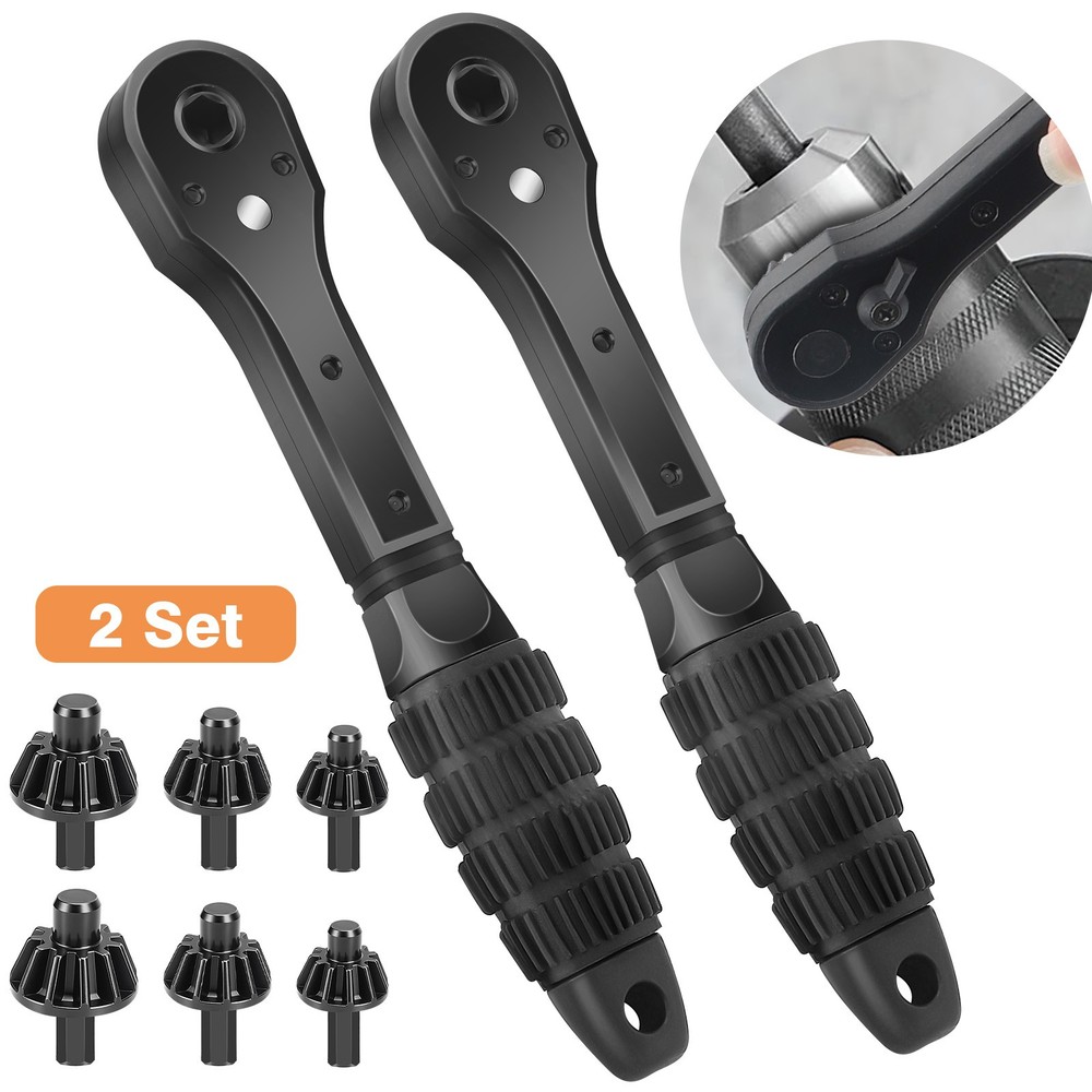 2-in-1 Ratchet Drill Chuck Key Wrench Universal Drill Chuck Key Replacement Tool