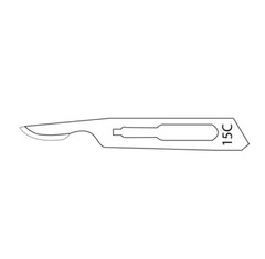 Hexa Dental Disposable Scalpels Stainless Steel Sterile #15C Box/10