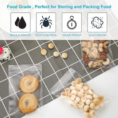 100PCS 3×4″ 2Mil Reclosable Zipper Poly Bags Clear Plastic Storage Bags