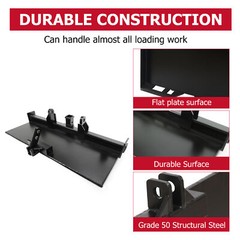 3-Point Attachment Adapter Skid Steer Trailer Hitch Front Tractor Loader Case