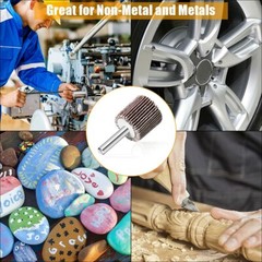 10Pcs 60 Grits Drill Flap Wheel Sander 1x1x1/4″ Flapper Sanding Grinding HOT