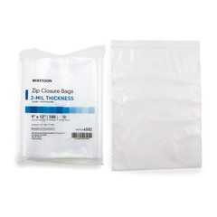 McKesson Zipper Closure Reclosable Bag 9 x 12″ 2 mil Polyethylene 4582 100 Ct