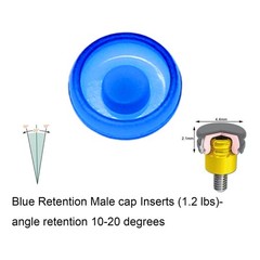 4Pcs Dental Attachment overdenture Replacement Male Cap Inserts for Zest Locator