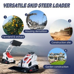 Mini Skid Steer Loader Tracked 13.5HP Stand-on Compact Skid Steer USA Stock