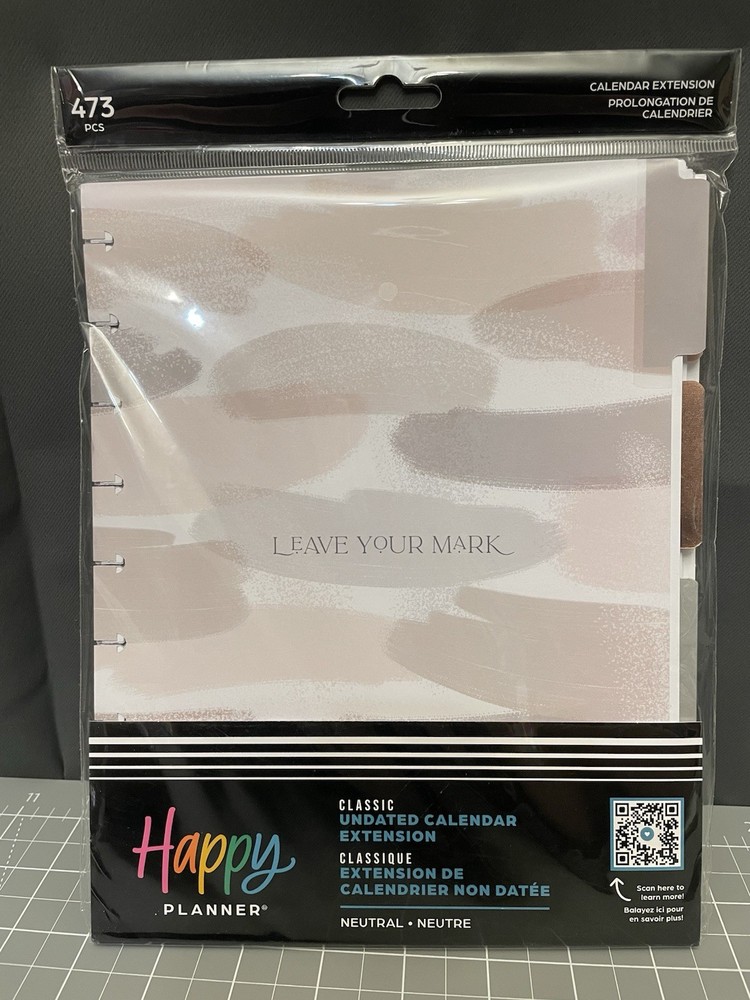 Happy Planner 6 Month Undated Vertical Extension “Leave Your Mark” Neutral 473pc