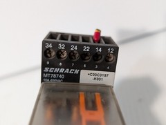 Schrack MT3330C4 relay, 24VDC with Schrack MT78740 relay base as shown