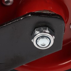 1Pack 8″ Heavy Duty Gate Casters Rubber Wheel Dual installation option 600LB,Red